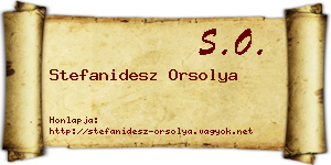Stefanidesz Orsolya névjegykártya